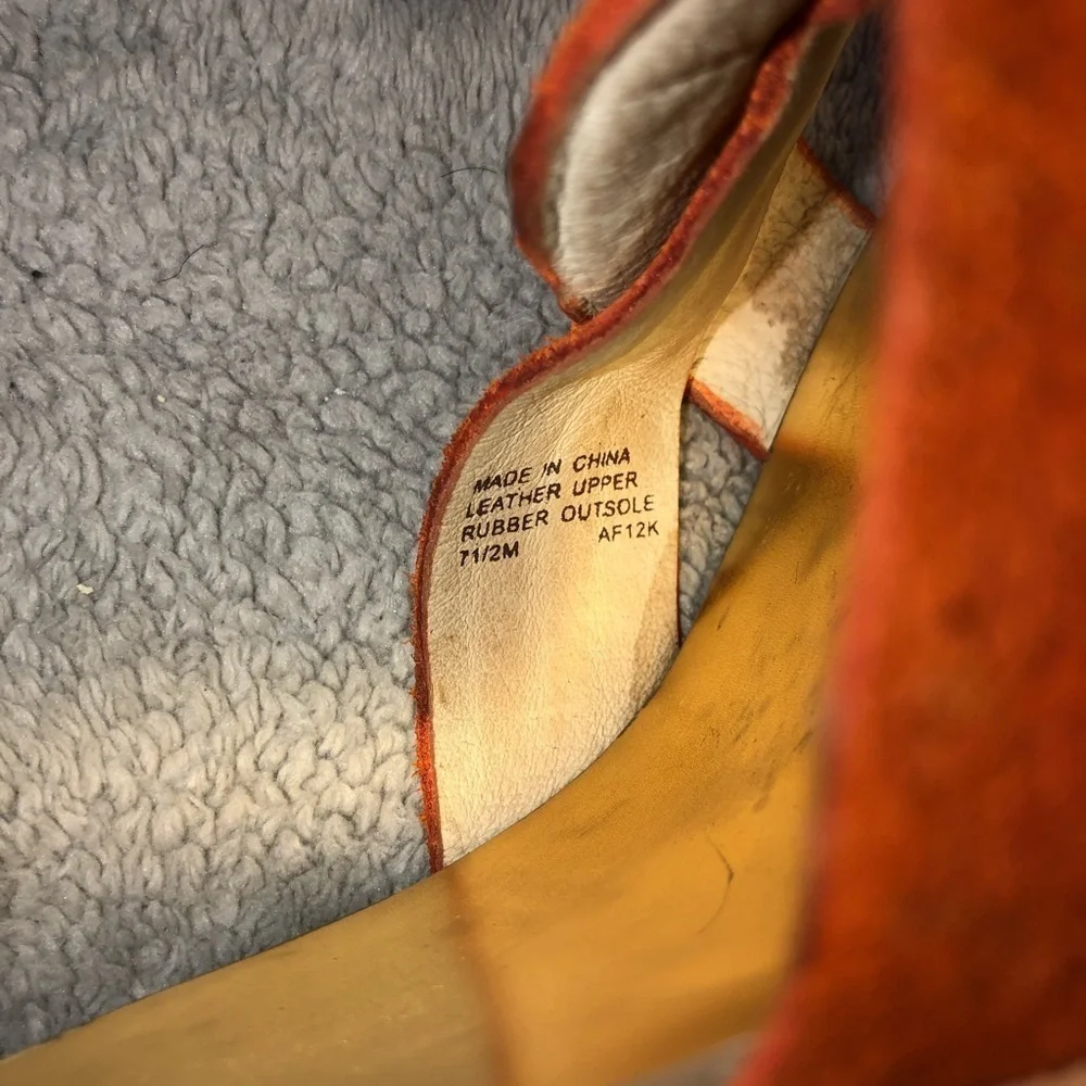 MICHAEL Michael Kors Orange Suede Amber Cork Wedge Ankle Strap Sandals